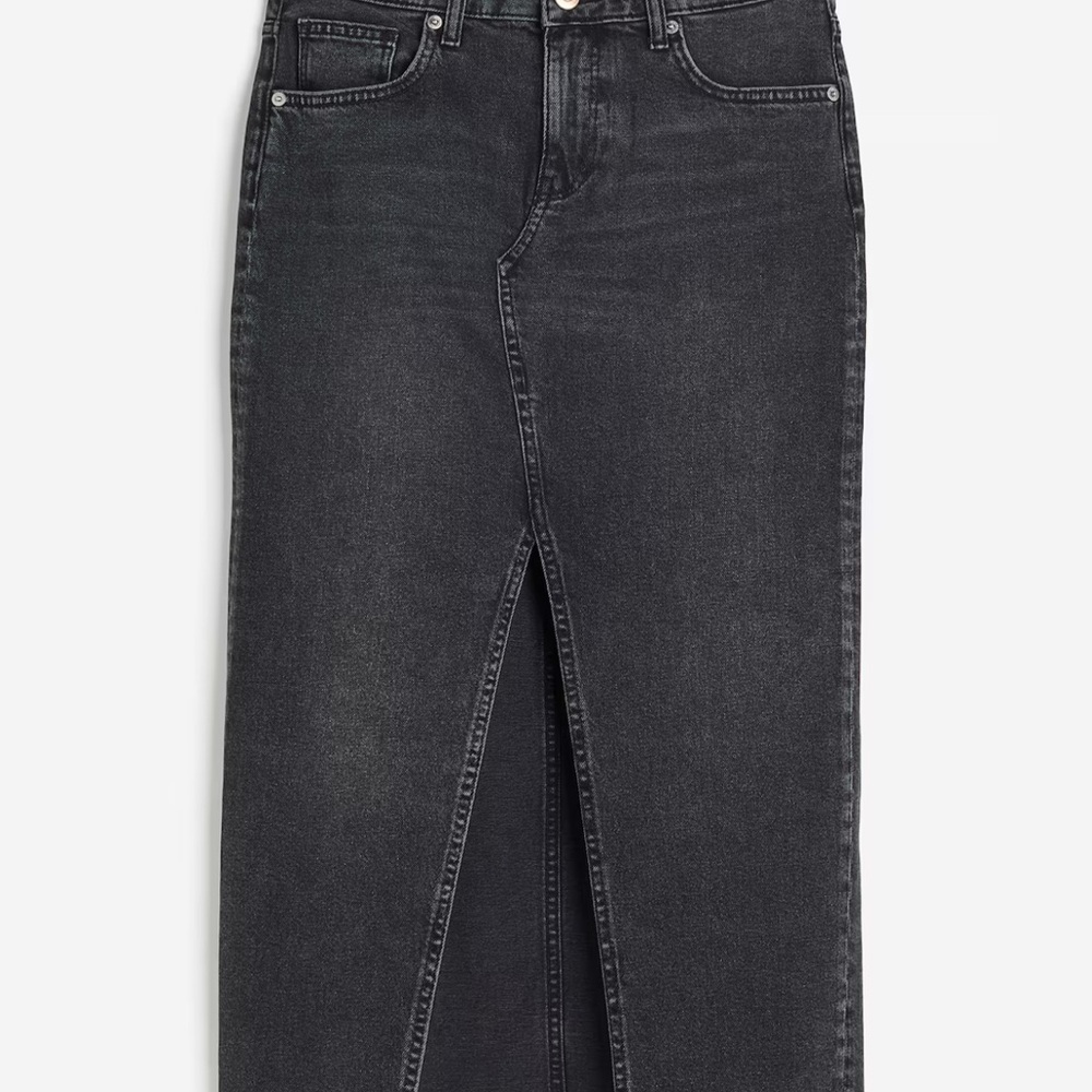 NWT H&M Women's Black Denim Skirt